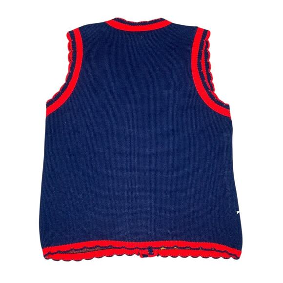 Vintage 90s Peanuts Snoopy & Friends Knit Sweater Vest - Picture 2 of 4